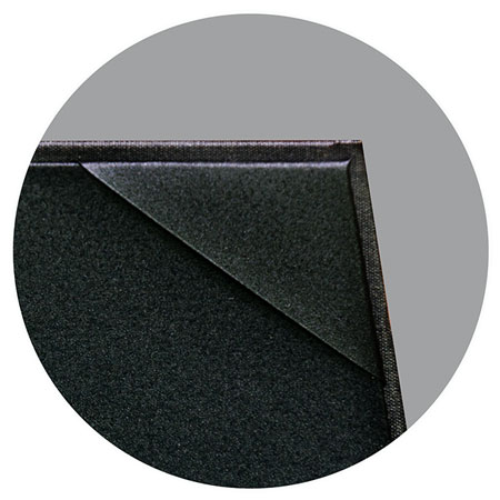 Black turn edge diploma holder — corner post detail