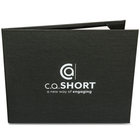 Black turn edge diploma holder — front