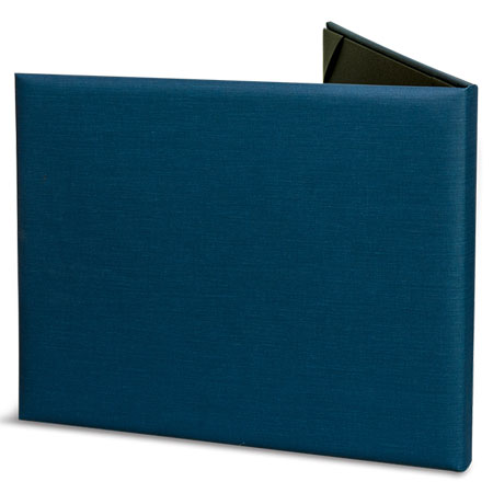 Blue turn edge diploma holder — back