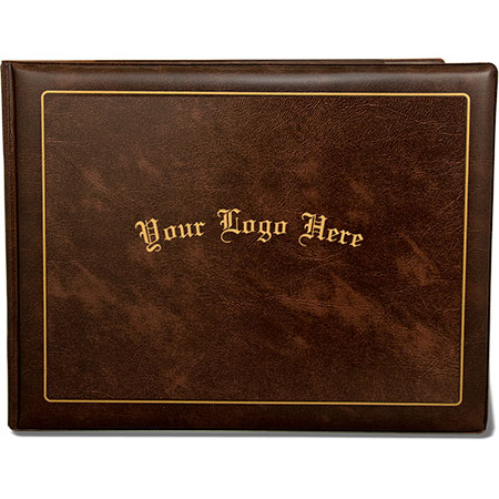 Standard brown vinyl diploma holder with executive padding