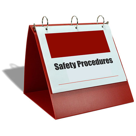Safeway easel binder in use