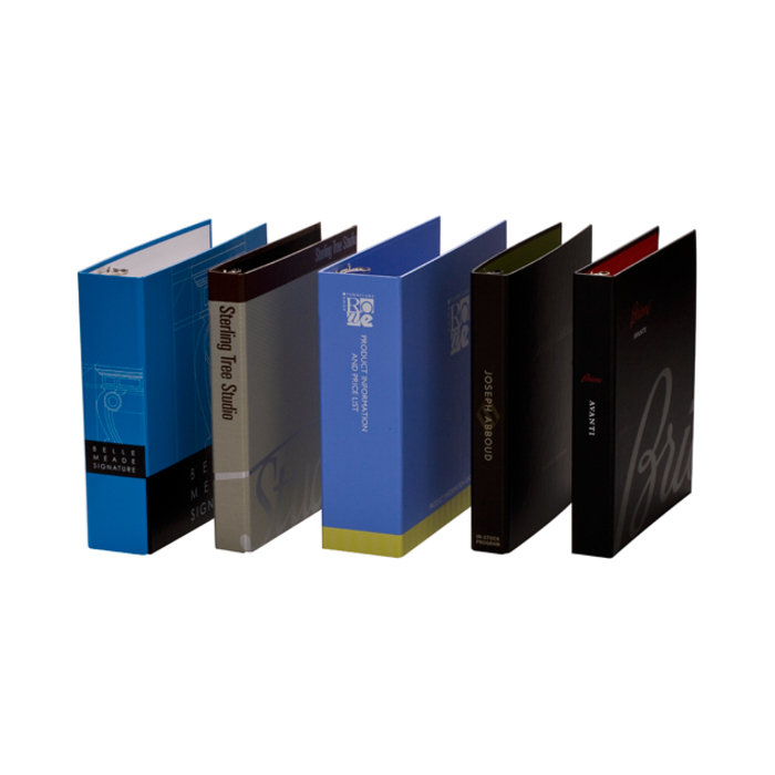 Foil stamped and debossed binders
