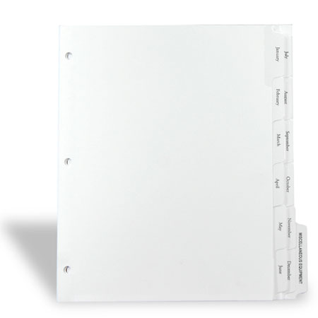 Custom index tabs example