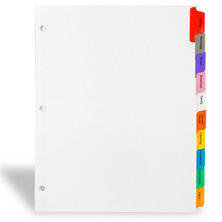 Custom index tabs example