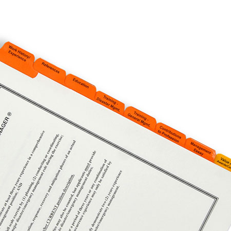 Custom index tabs example