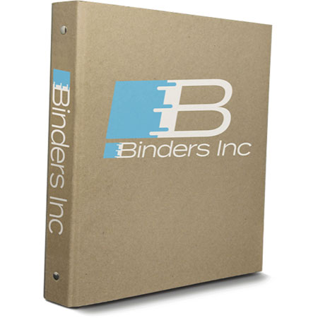 Full kraft binder with blue hinge cover
