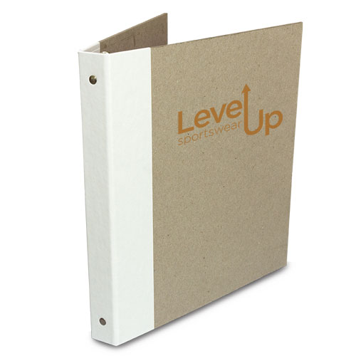 Level Up kraft binder — front