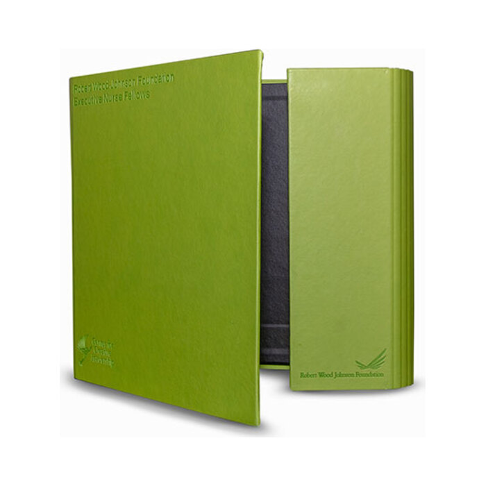 RW Johnson litho wrap binder — front, open
