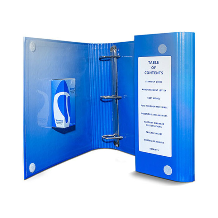 Veramyst litho wrap binder — inside
