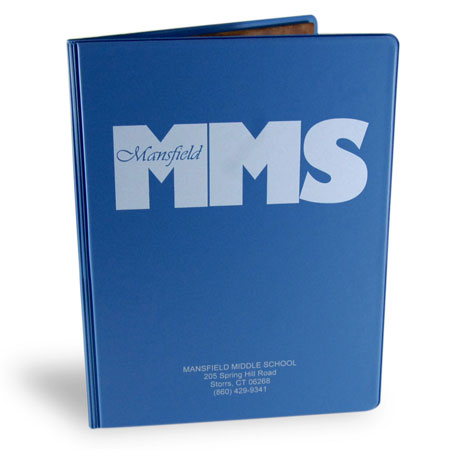 Letter-size vinyl padfolio printed 1-color