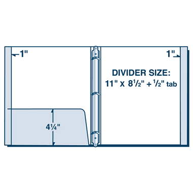 88-75 Left Pocket Binder with Reinforced Edges