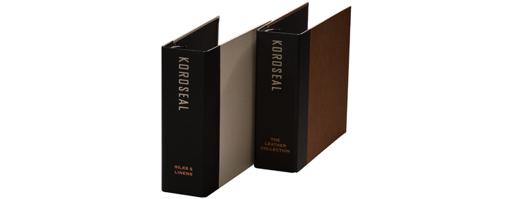 Cloth and leather turn edge binders